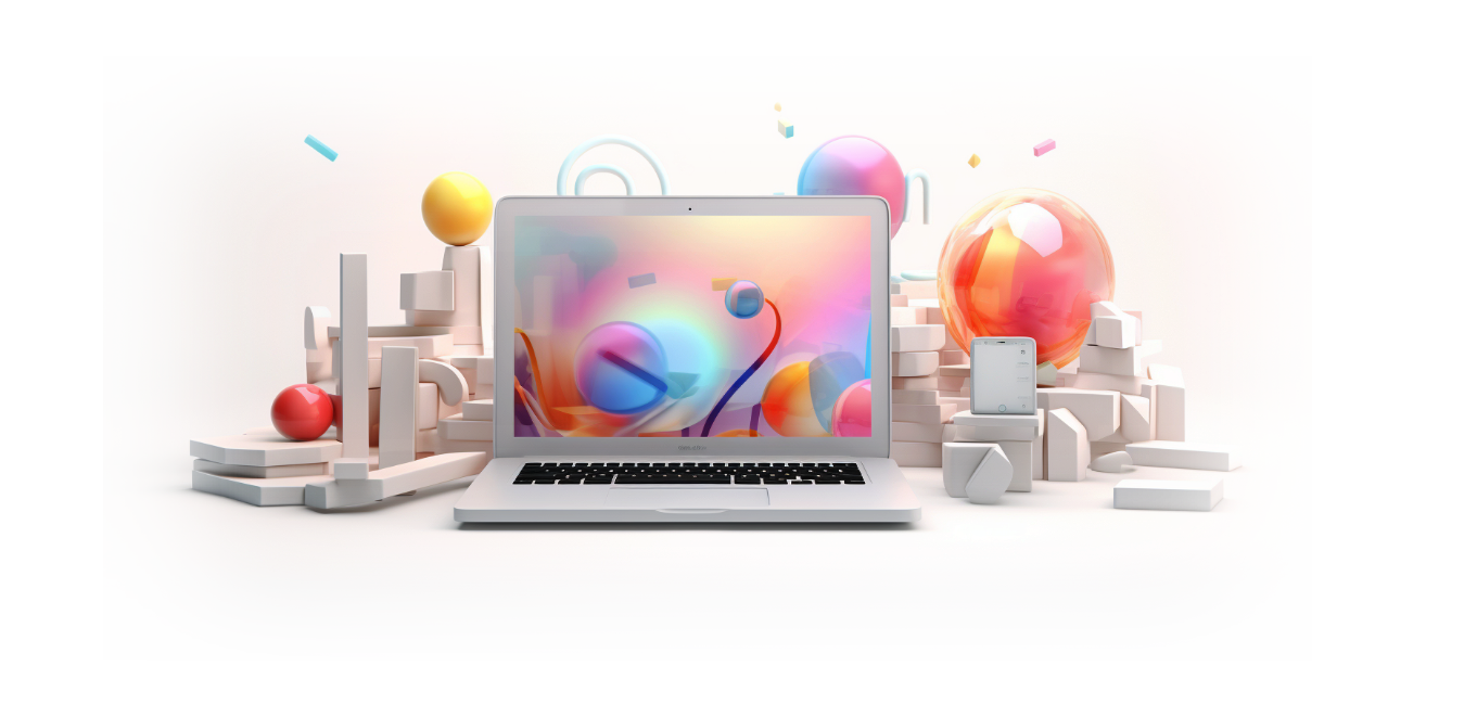 Computer screen with online icons